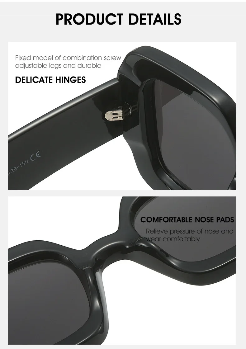 نظارات شمسية للرجال نظارات شمسية للنساء على طراز الهيب هوب الشرير الكلاسيكي، مناسبة لتسلق الجبال والسياحة واستخدام الشاطئ