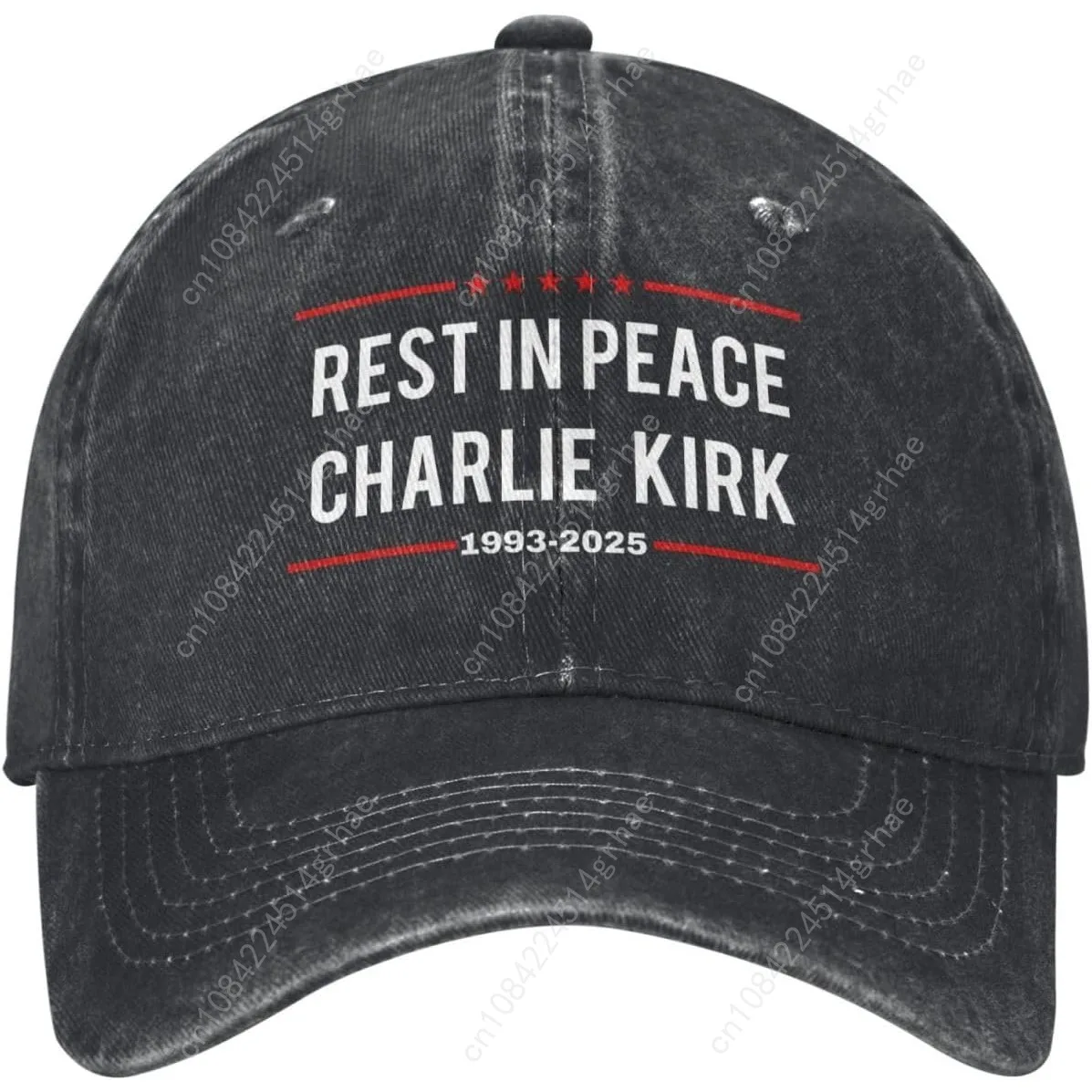 

Rest in Peace Charlie Kirk Hats Republican Memorial Tribute Charlie 1993 2025 Denim Cap