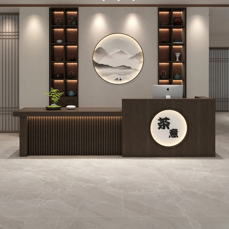 Reception Luxury Retail Desk Standing Retail Commercial Cash Salon Desk Counter Office Rezeption Desk Beauty Office Furniture