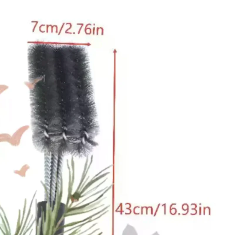Professional BBQ Grill Brush Made Of Stainless Steel Wire: Triangular Scrubbing Multipurpose Cleaning