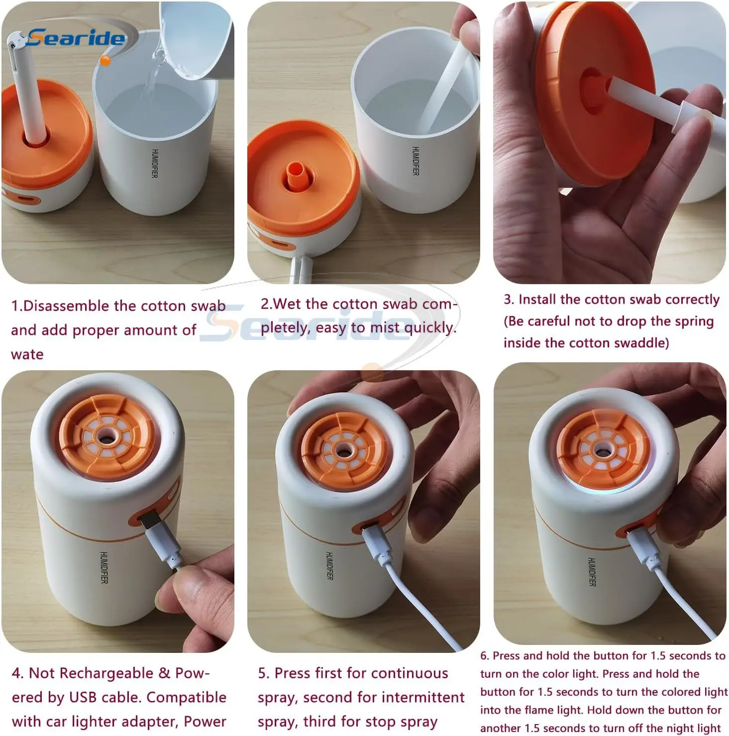 مرطب هواء صغير USB الكهربائية زيت عطري الناشر تنقية الروائح ضباب صانع أضواء ملونة لغرفة نوم السيارة المنزلية