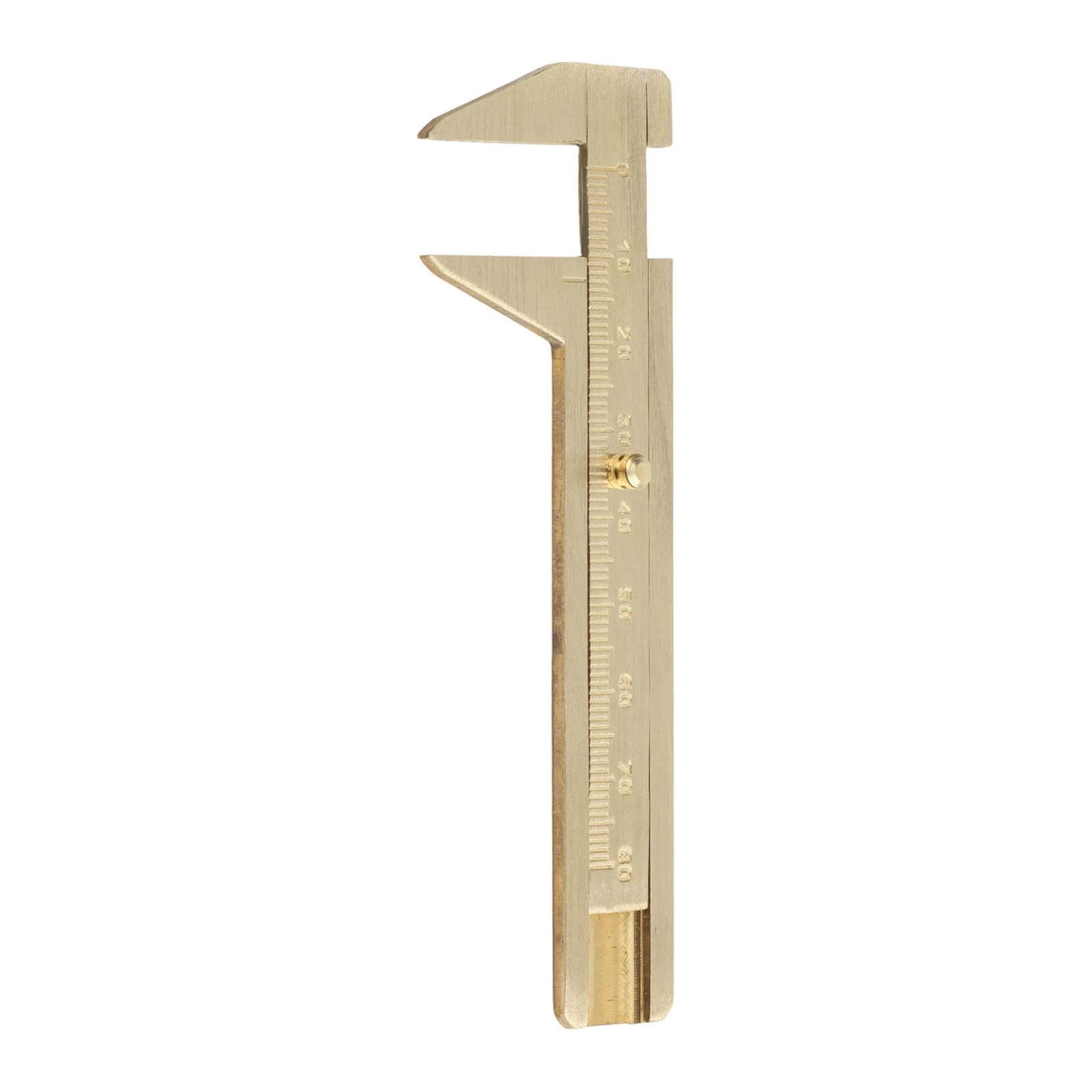 Brass Sliding Caliper with Millimeter Scale for Delicate Measurement Tasks Including Watchmaking and Engineering