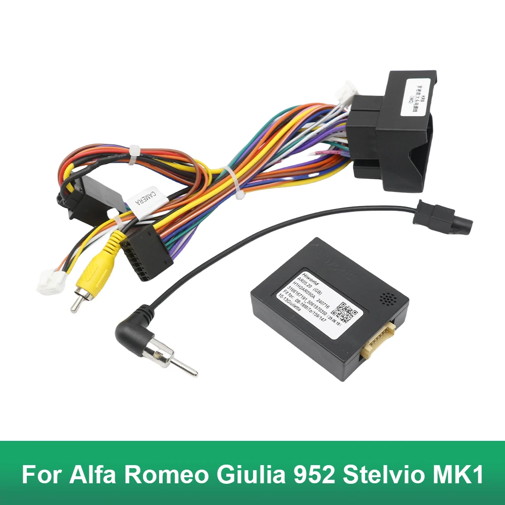 16-контактный радиоуправляемый четырехблокировочный жгут проводов для Alfa Romeo Giulia 952 Stelvio MK1 CanBus декодер Android мультимедийный кабель-адаптер 16-контактный радиоуправляемый четырехблокировочный жгут проводов для Alfa Romeo Giulia 952 Stelvio MK1 CanBus декодер Android мультимедийный кабель-адаптер