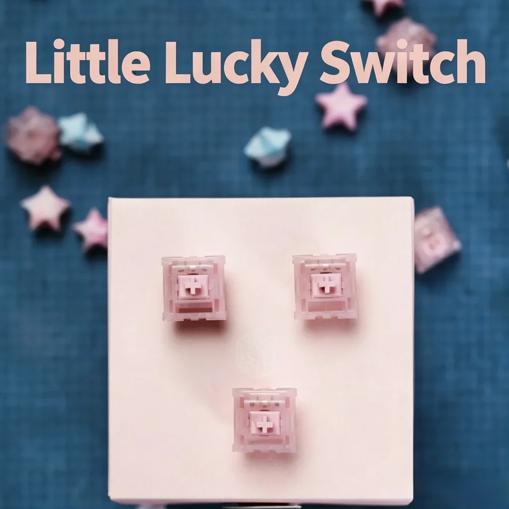 Interrupteurs linéaires Keygeek Little Lucky Switch 5 broches, son Mahjong HIFI, U4+, 37g 45g, lubrification fine, interrupteurs de clavier mécanique