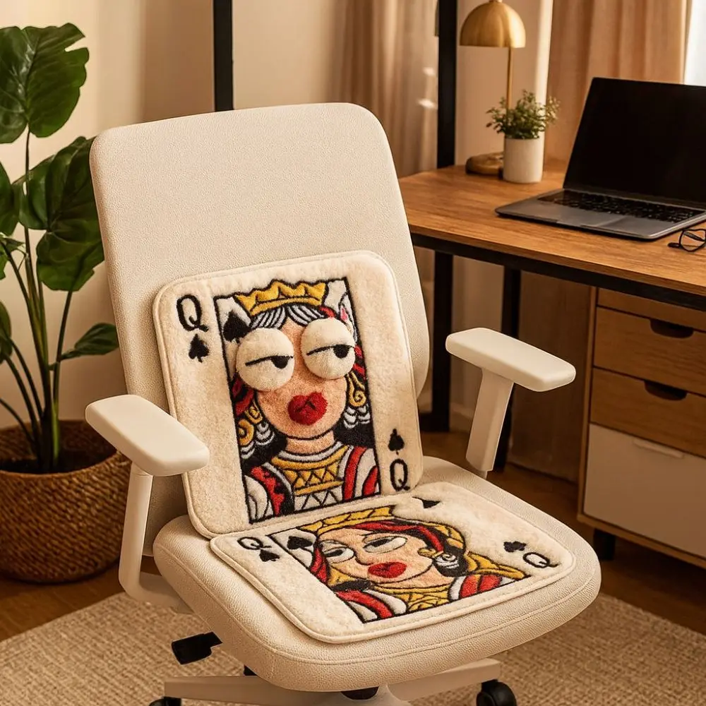 

Chair Pad Soft Thick Cushion Decorative Square Abstract Cushion Anti-slip Comfortable Warm Seat Cushion Living Room