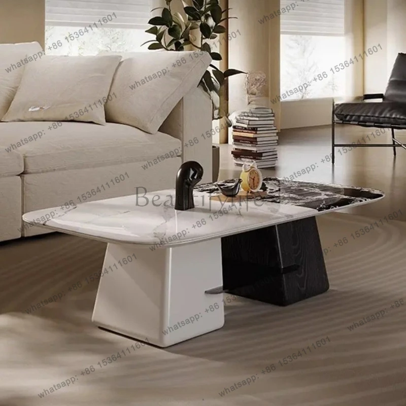 

Italian Minimalist Rock Slab Coffee Table Nordic Designer High-End Creative Living Room Coffee Table Set Artistic Furniture FYCT