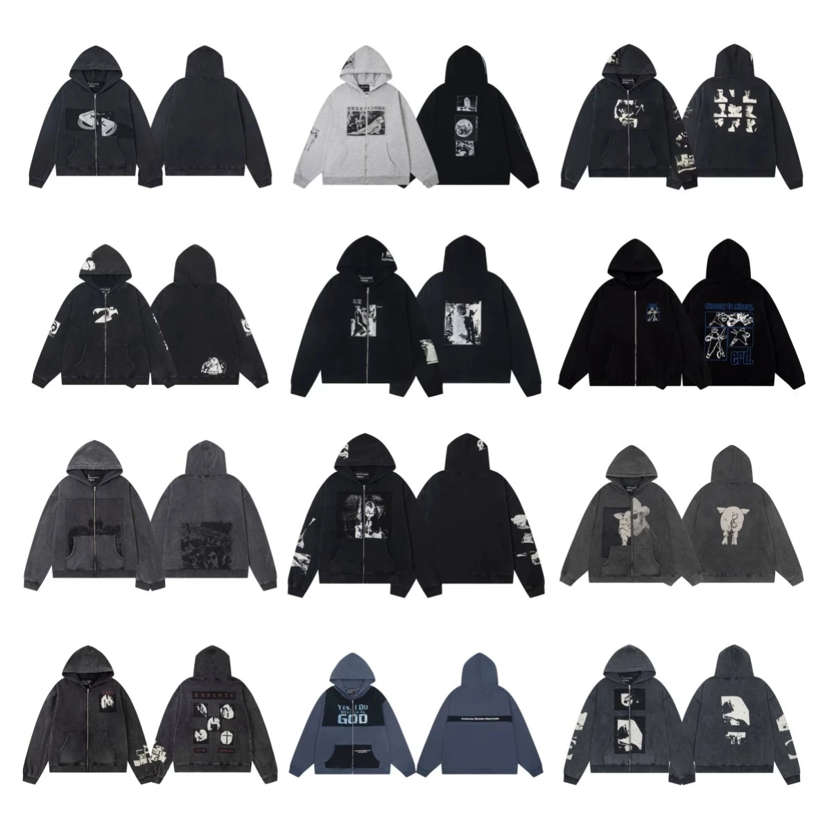 

Retro Print Street Sle Loose Fit Hoodie Jaet for Men And Women Casual ex Comfortable Breathable Outdoor Coat