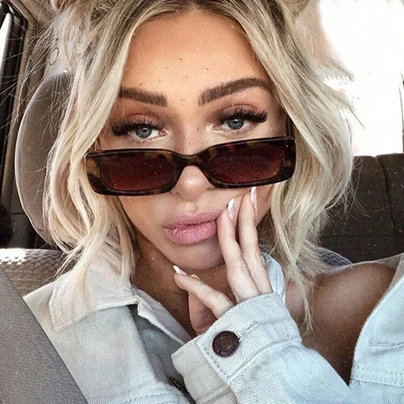 2025 النظارات الشمسية المستطيلة النساء الرجعية الفاخرة مصمم نظارات مربع خمر Lunette Soleil فام Marcas De Lujo Mujer