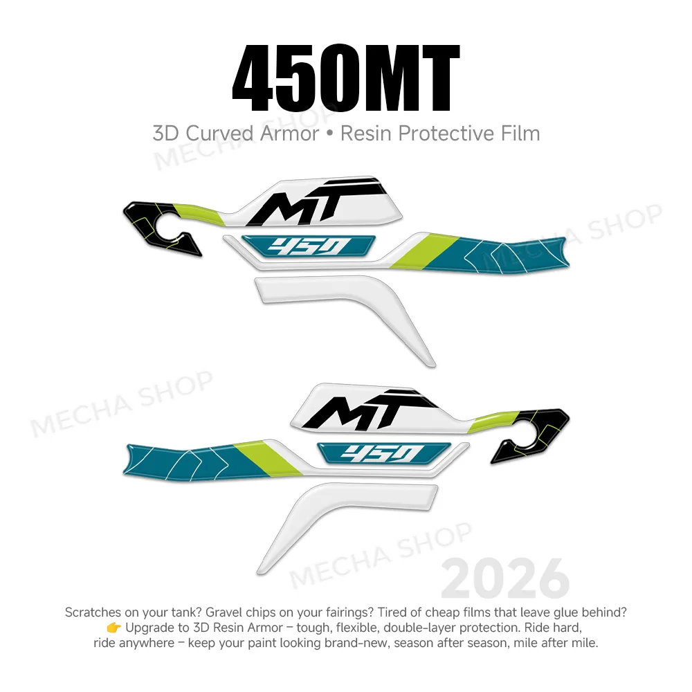 For CFMoto 450MT 2026 Handguard Stickers Motorcycle Accessories 3D Resin Decal Waterproof Kit