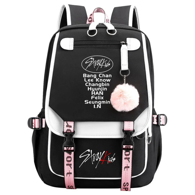 

New Street BoyUSBBackpack Animation School Bag Teenagers Canvas Notebook Backpack