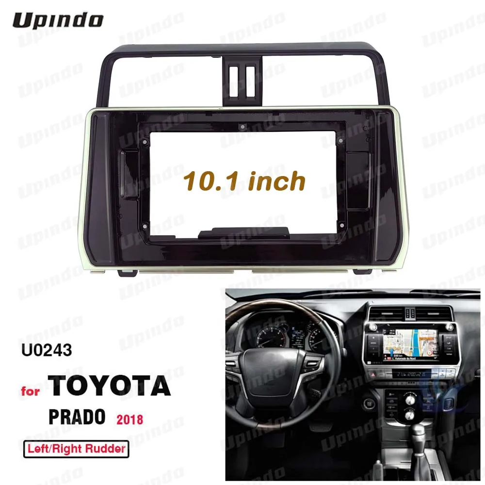 

Car Accessories 2 Din 10.1 Inch Radio Fascia Panel Frame Dashboard Mount Kit for TOYOTA PRADO 2018 Dash Mount Kit