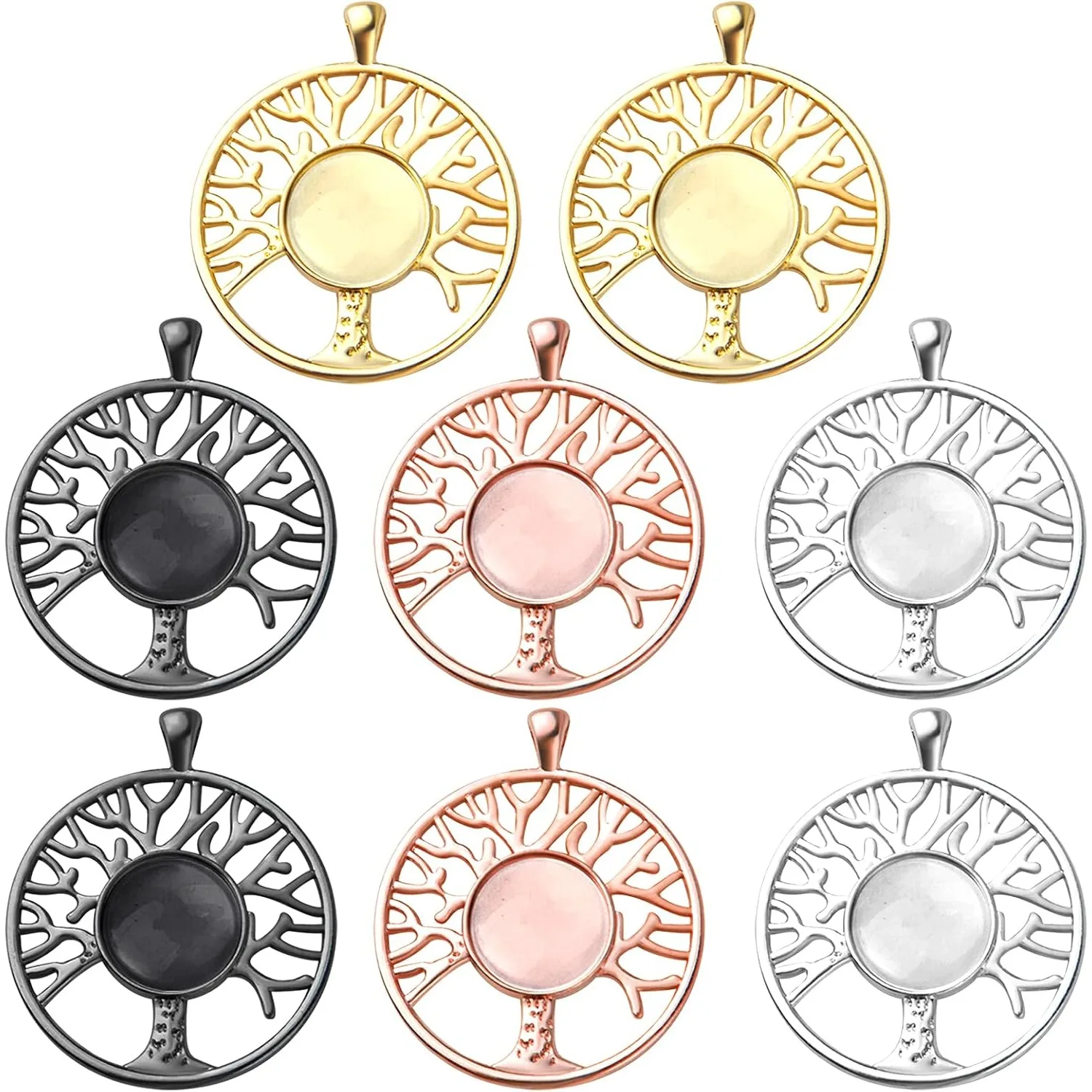 

8 комплектов подвесок «Ловец снов», подвески «Древо жизни» с прозрачным куполом, стеклянные кабошоны для изготовления браслетов, ожерелья, ювелирных изделий