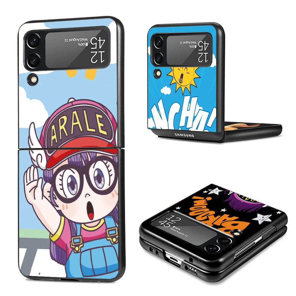 Dr Slump Arale Anime Cases For Samsung Galaxy Z Flip 4 5 6 3 Z Flip6 Flip4 Flip5 Flip3 ZFlip6 ZFlip5 5G Hard Shockproof Fundas G