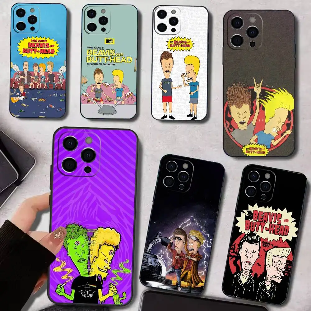

B-Beavis and Butt-Heads Phone Case Silicone Soft For IPhone 17 16 15 14 13 12 11 X XR Plus Pro Max Plus