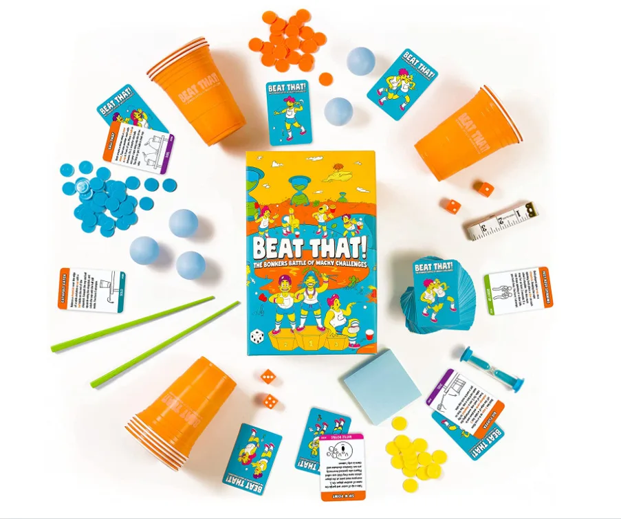 Gutter Games Beat That! - The Bonkers Battle of Wacky Challenges - Family Party Game for Kids & Adults - Family Games Nights