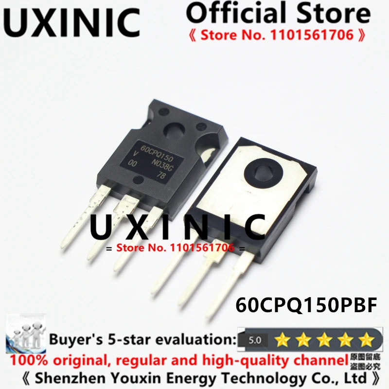 UXINIC 100% New Imported OriginaI  60CPQ150 60CPQ150PBF VS-60CPQ150PBF VS-60CPQ150-N3 TO-247 Schottky 60A 150V