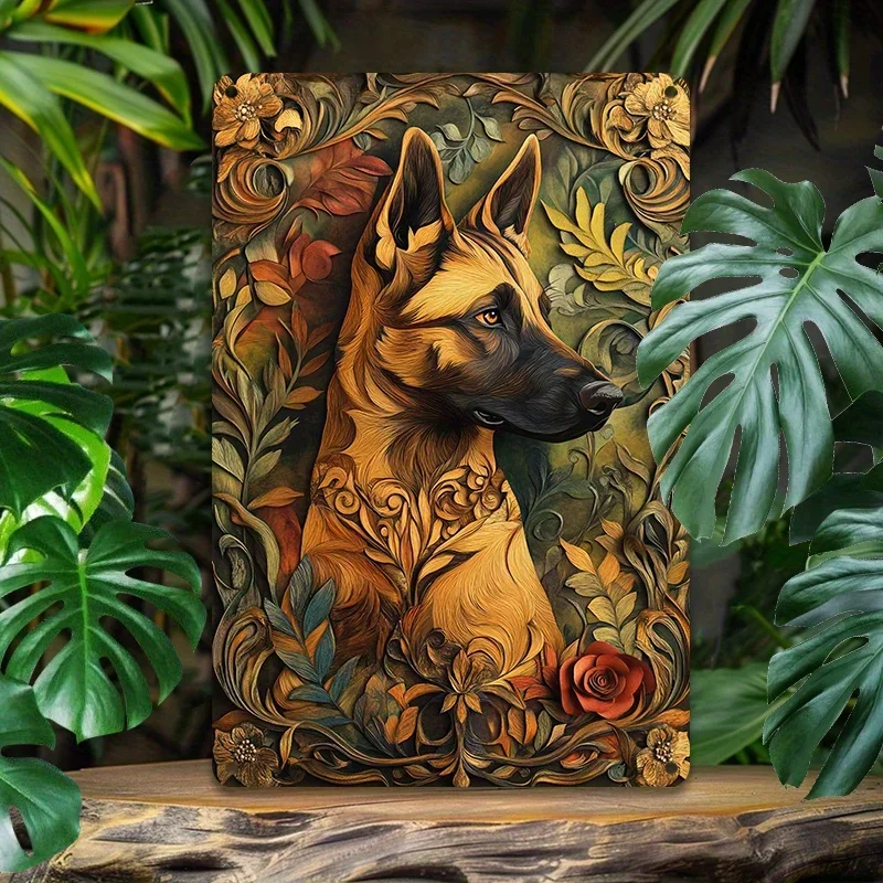 Belgian Malinois Vintage Aluminum Wall Art, Durable Metal Tin Sign for Home, Office, or Outdoor Decor, Decorative Wall Poster