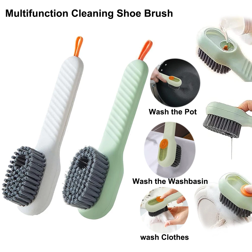 1/2pcs multifunctional cleaning shoe brush slippers shoe cleaning brush rubber soft bristle cleaning tool shoe shine brush