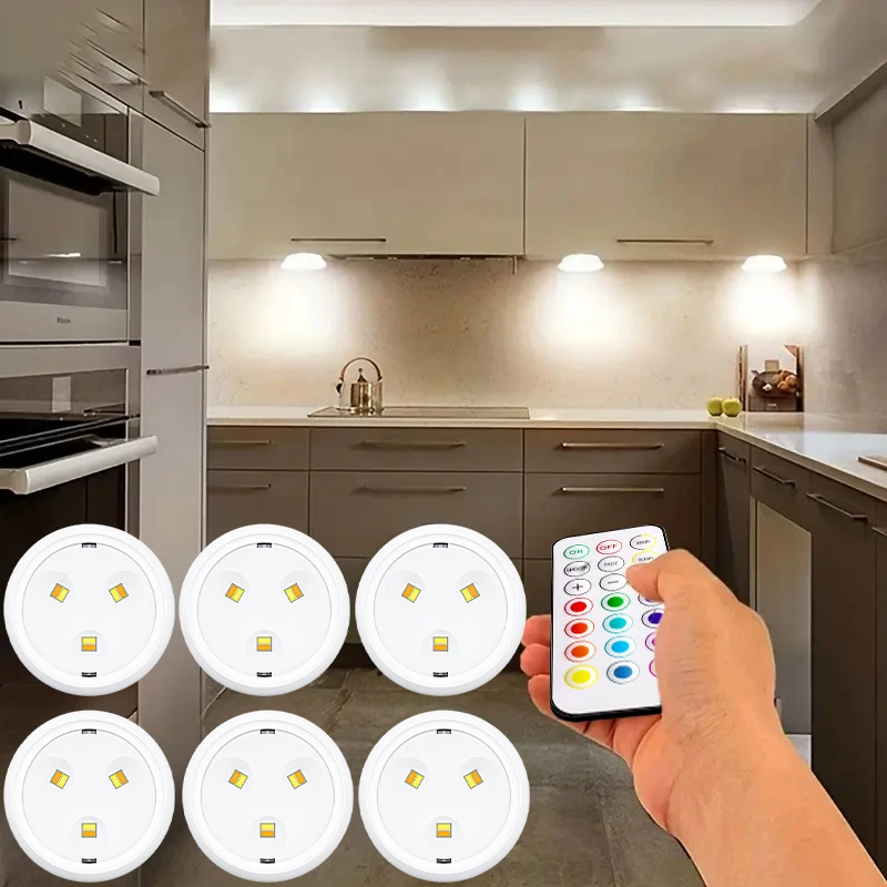 6/3/1pcs RGB Night Lights Remote Controlled Dimmable & Color-Changing Perfect For Bedrooms Closets Cabinets Bars And Hallways