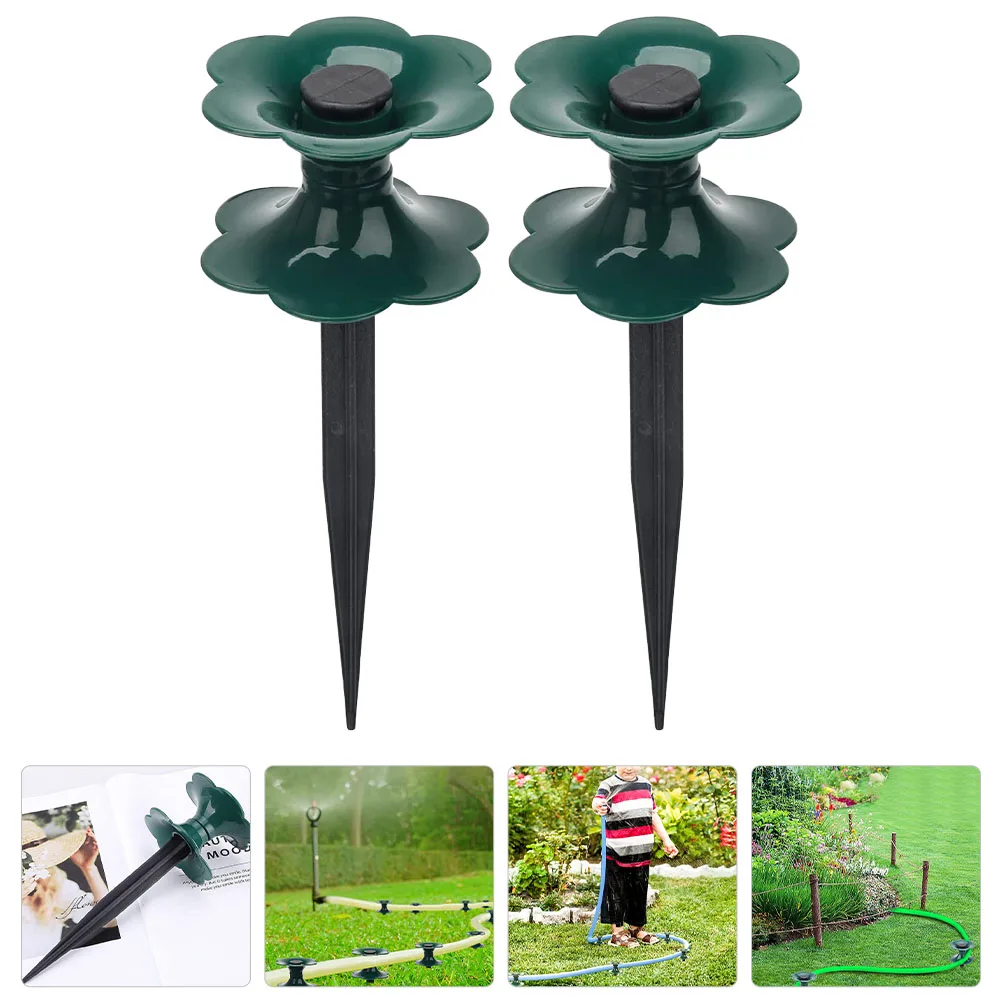 

2Pcs Garden Hose Guide Spike Durable Lawn Watering Holder Plant Protection Gardening Supplies Stakes Flower Bed Patio Greenhouse