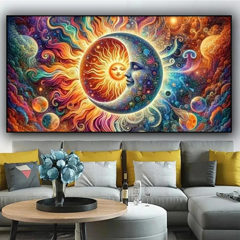 

fantasy moon And sun Face DIY 5D Diamond Painting New 2025 Diamond Art Full Square Round Embroidery Cross Stitch Kits Home Decor
