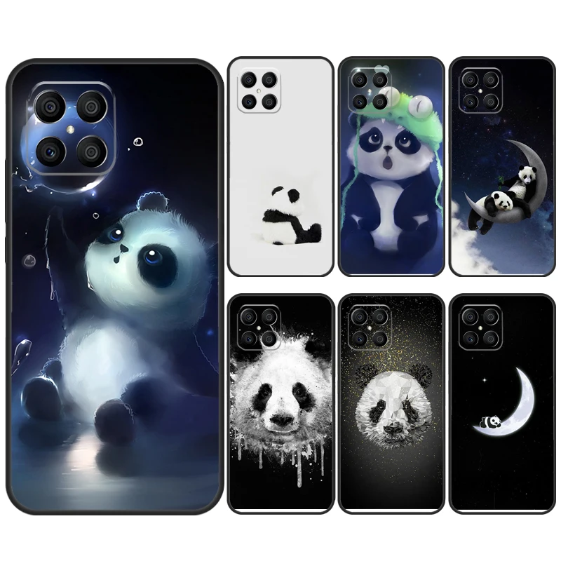 Cute Cartoon Panda Case For Honor X9b X8b X8a X9a X6a X7a X6 X7 X8 X9 Honor 90 Lite 70 50 Magic 5 6 Pro Cover