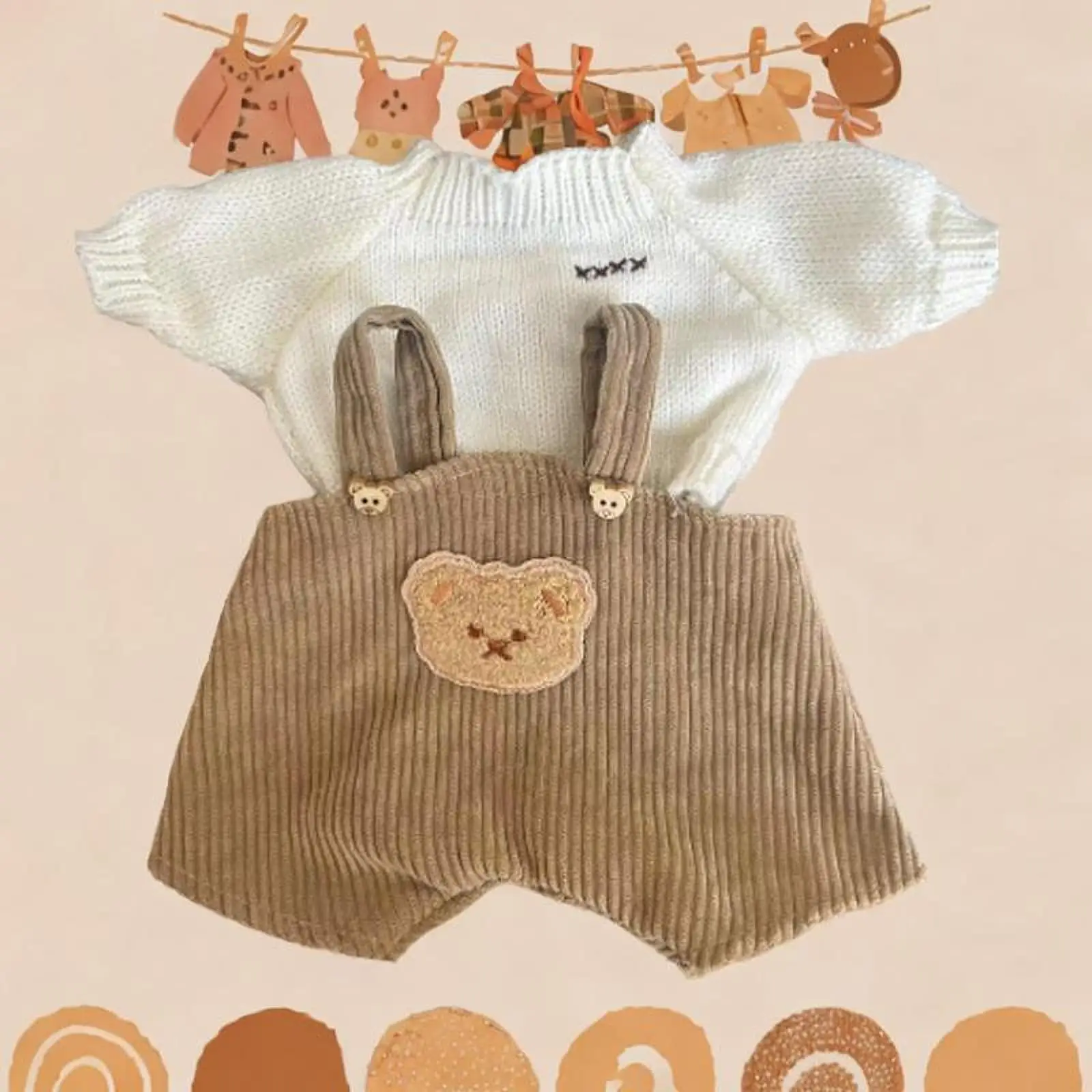 38 センチメートルぬいぐるみ服かわいいソフト写真小道具、ぬいぐるみアクセサリー、ぬいぐるみ