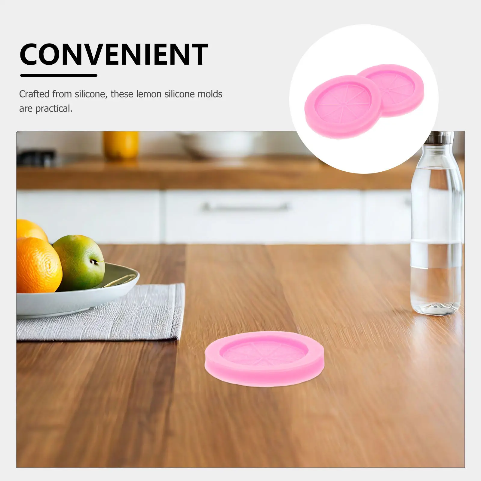 2Pcs Fruit Shaped Lemon Silicone Mold Fondant Chocolate Candy Mold Cake Decoration Polymer Clay Epoxy Resin Baking Tools