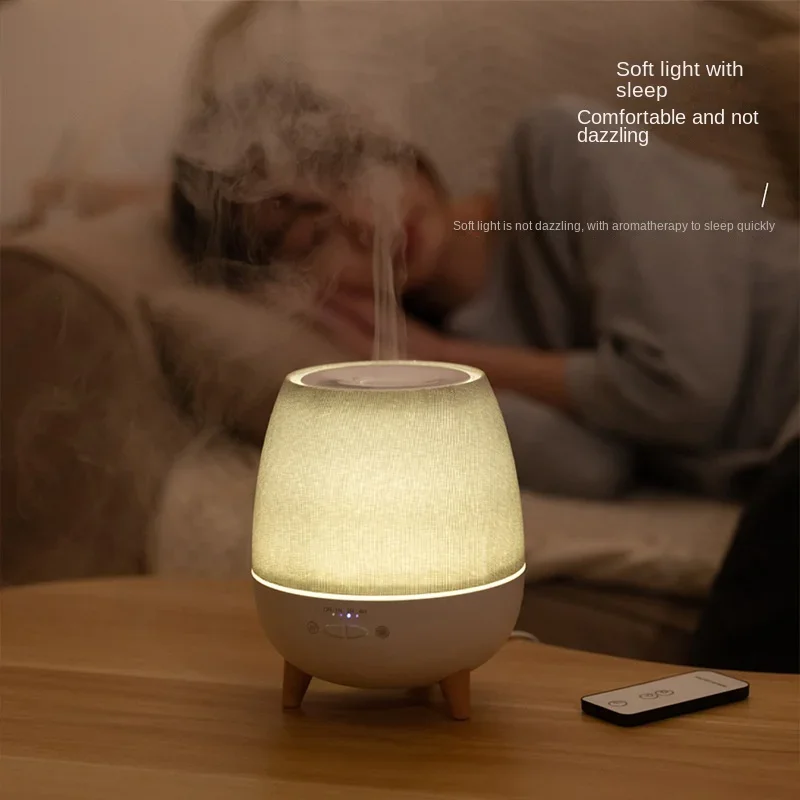 Ultrasonic 2-in-1 Fabric Aromatherapy Diffuser & Humidifier, 300ml Detachable Tank, Soft Night Light, Home Desktop Essential Oil