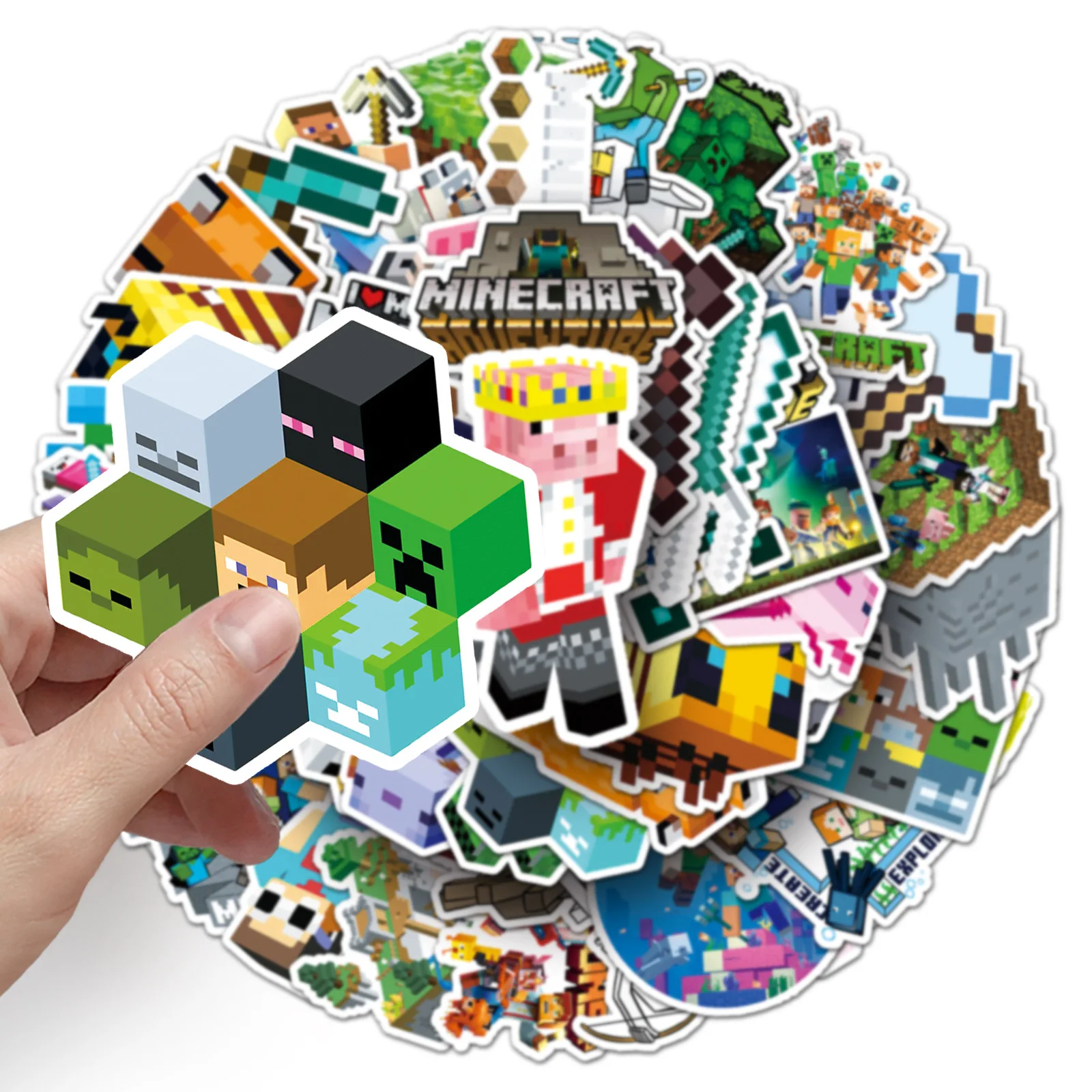 50 قطعة مينر كرافت ملصق لعبة تحت عنوان مقاوم للماء بولي كلوريد الفينيل الكتابة على الجدران ملصقات قضية الهاتف المحمول الأمتعة اكسسوارات الديكور الهدايا #3