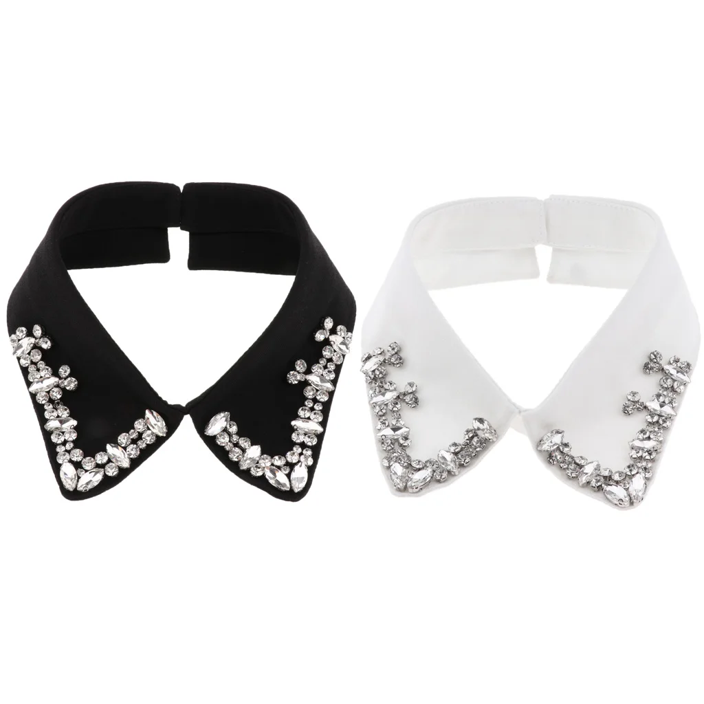 Elegant Chiffon Decorative Detachable Collar for Women White Doll Peter Pan Dickey for Casual Cute Blouse and Shirts