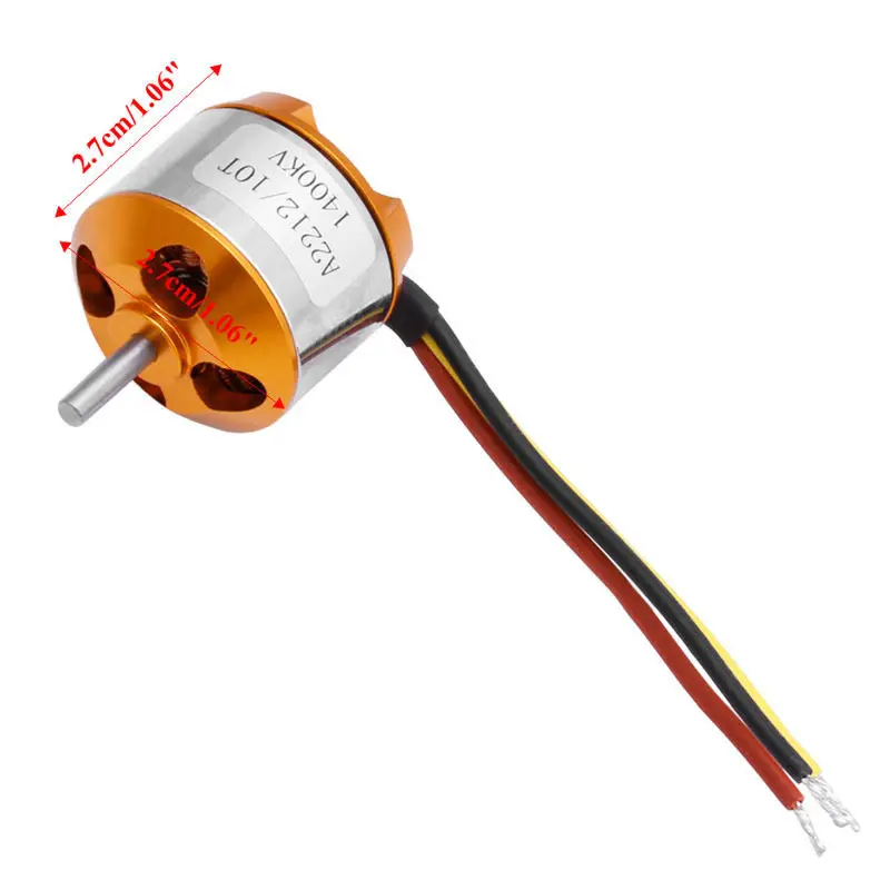 A2212 1400KV Brushless Motor for RC Airplane Fixed-Wing Multirotor Drones