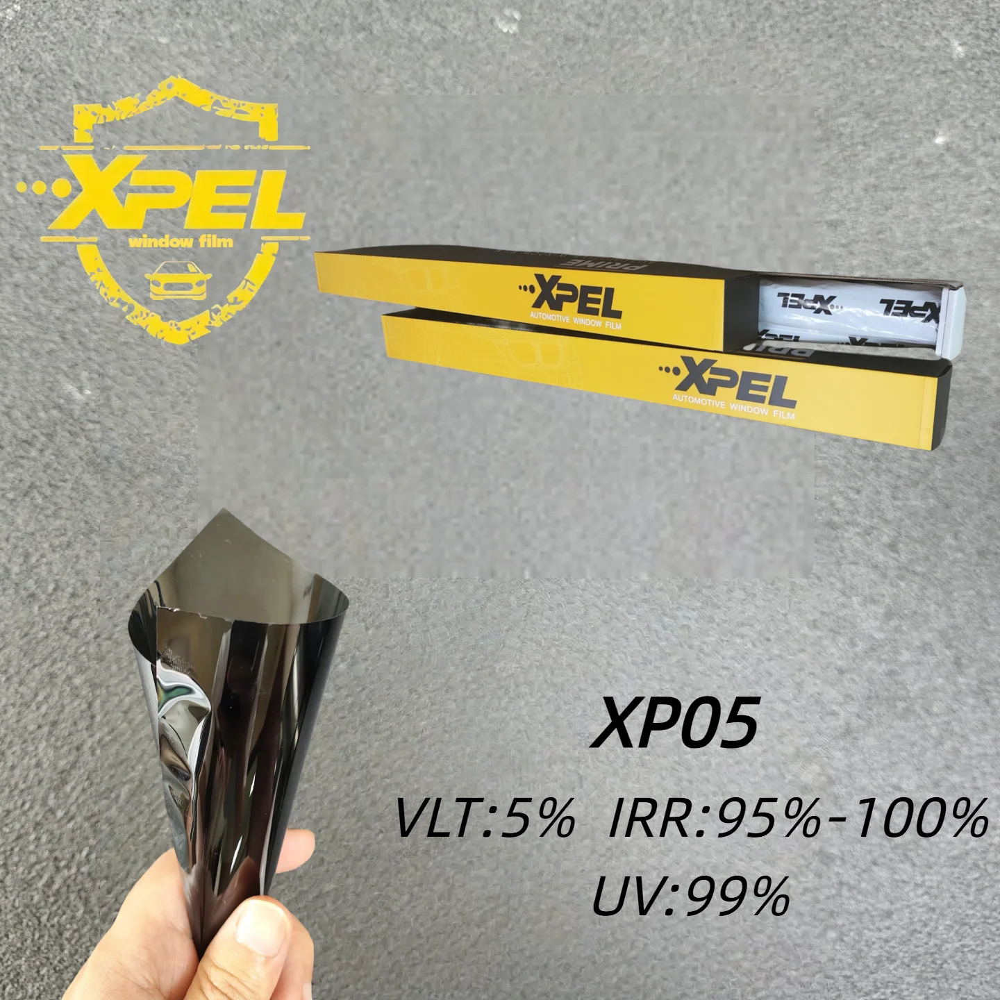 

XPEL XP05 5% VLT Nano Ceramic PET Film 99.6% UV Shield 99.3% IRR High Heat Rejection Car Windows and Building Glass