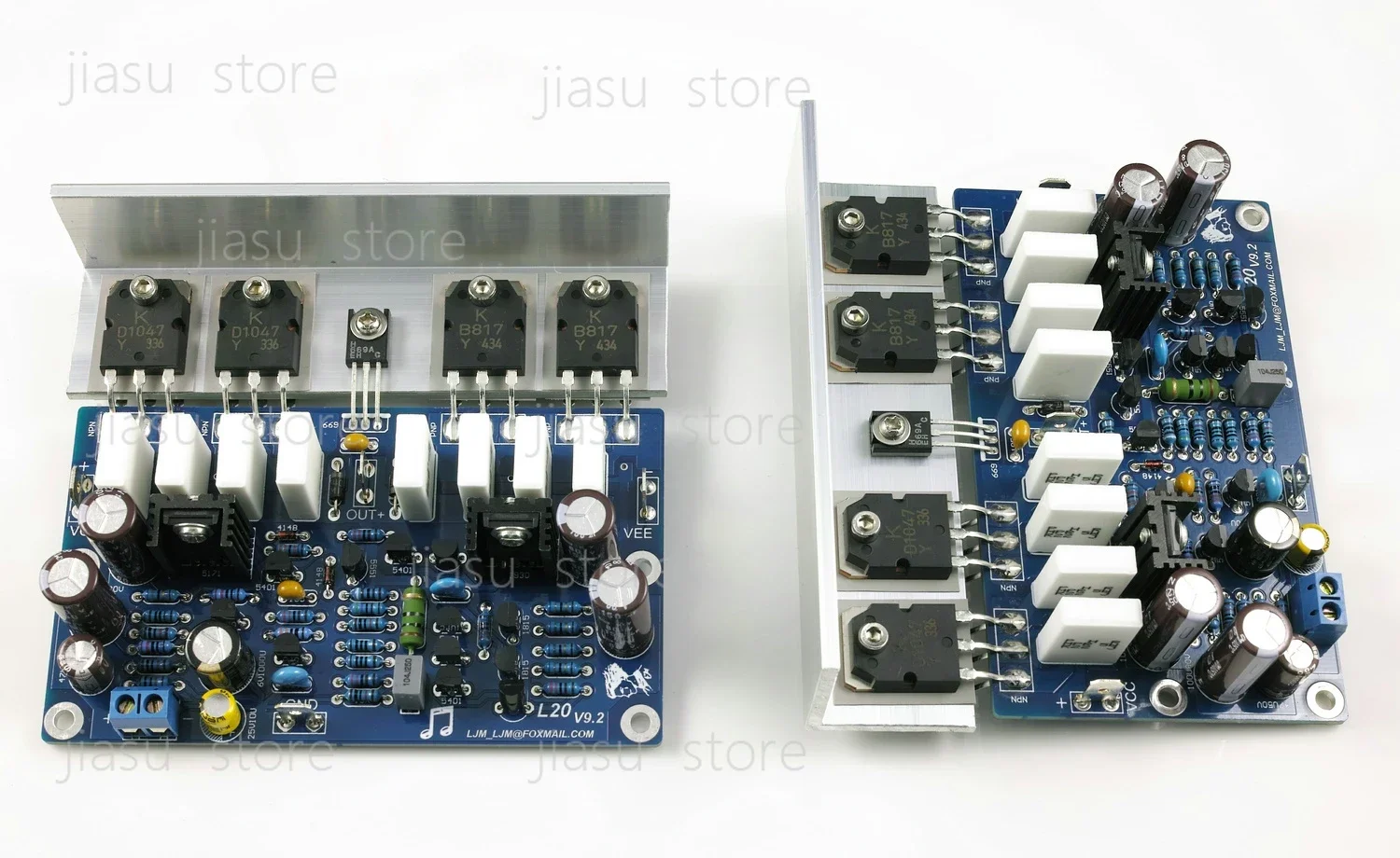 

LJM-L20 V9.2 Dual-Channel Power Amplifier Board (2 Pieces), 200W 8Ω HiFi Audio Module
