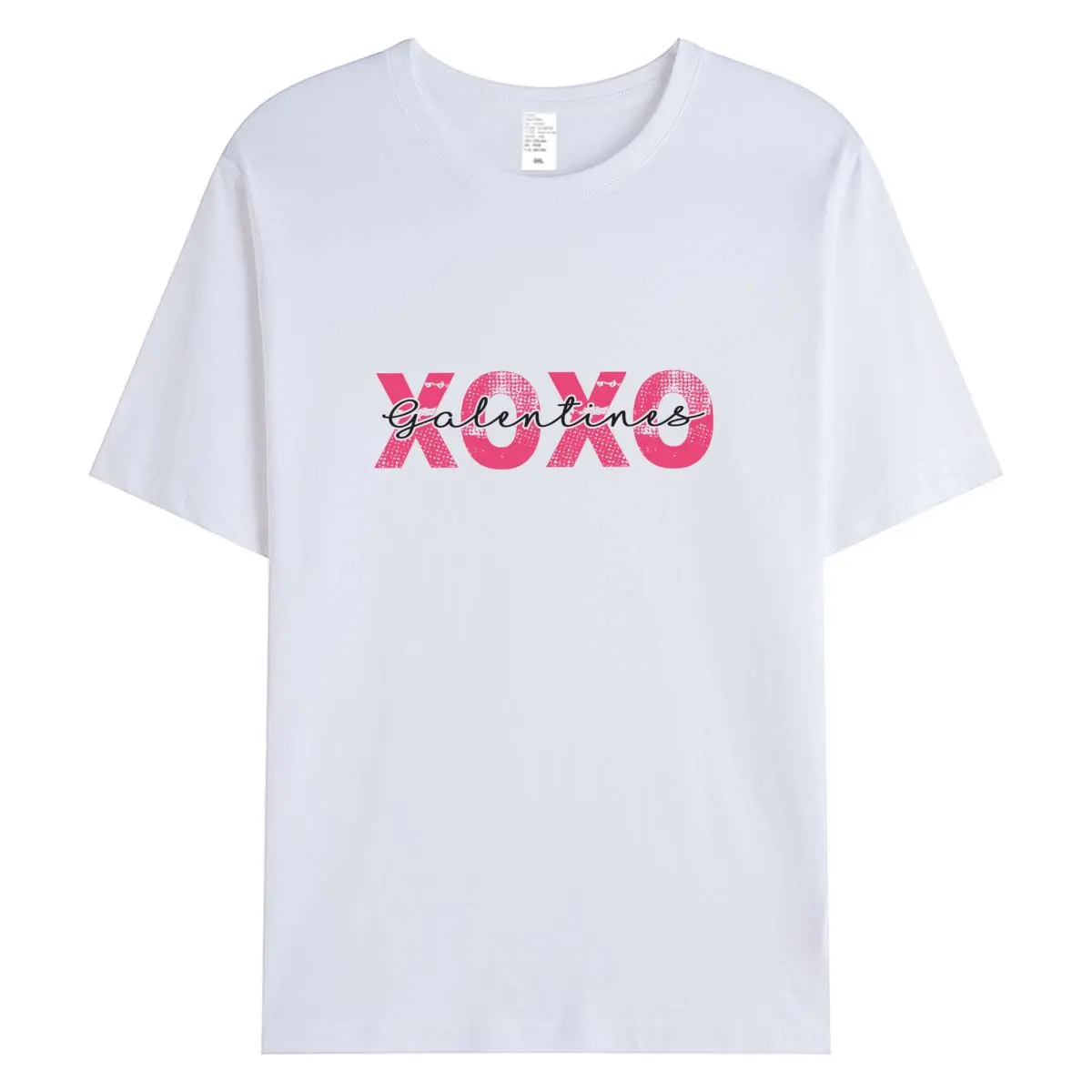 

Women's Valentine's Day T-Shirt with Glitter XOXO Heart Print Casual Short Sleeve Love Graphic Tee for Holiday Party Gift