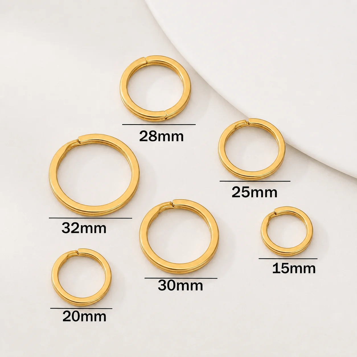 10 ชิ้น ห่วงกุญแจสแตนเลสทรงกลม - Jewelry Making Rings บทวิจารณ์และราคา