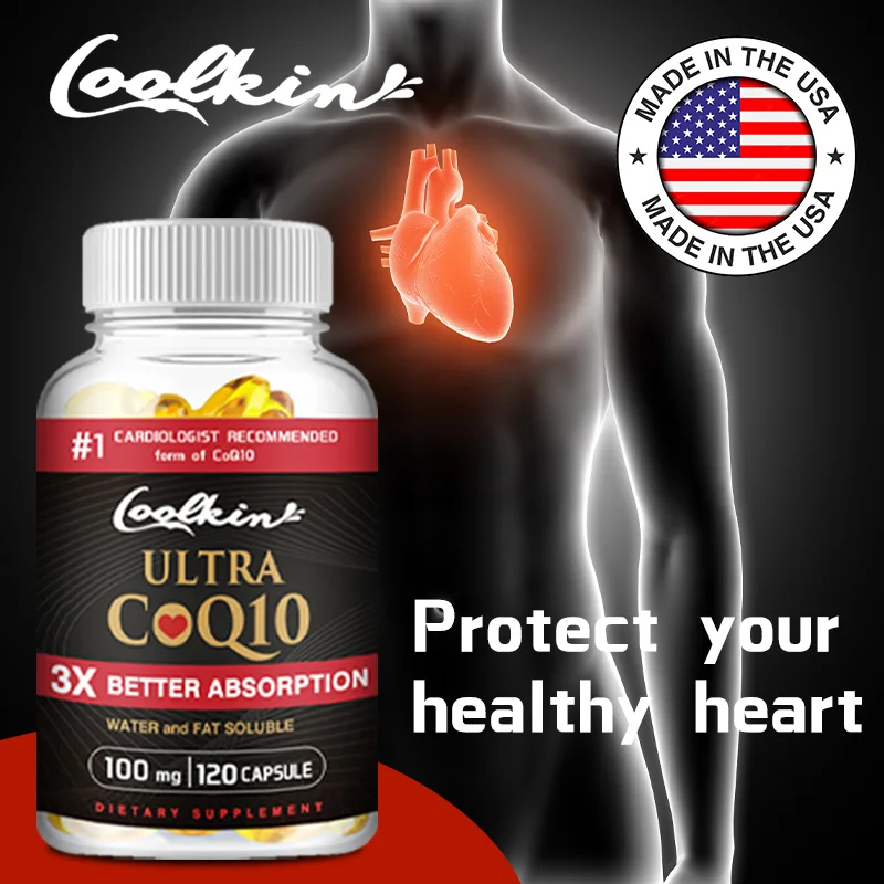 

Coenzyme Q10 100 Mg, 3X Absorption, Water Soluble and Fat Soluble Coenzyme Q10 Natural Supplement