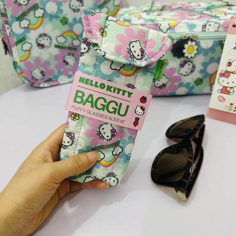

Cute Kitty Printed Glasses Protective Case in Stock Homemade with Cotton Lining Magnetic Buckle Sunglasses Storage Bag Wholesale