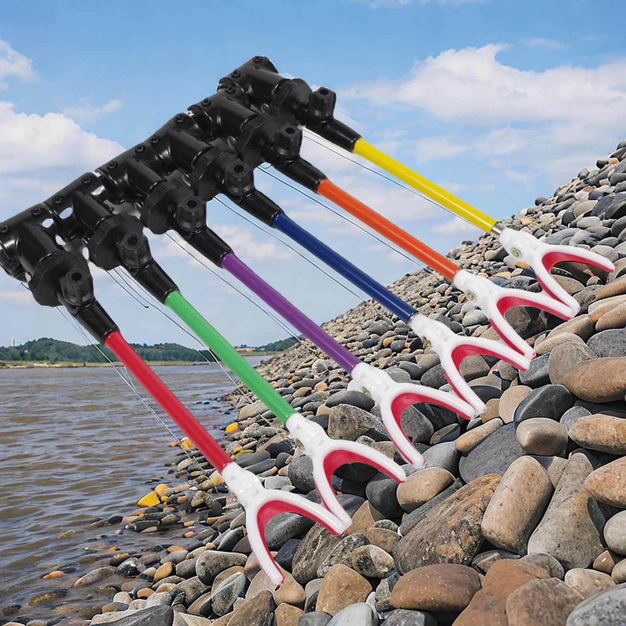 

Freshwater Fishing Equipment Bundle Includes Rod Holder Stand Rest Support and Tools for Complete Fishing Setup Needs