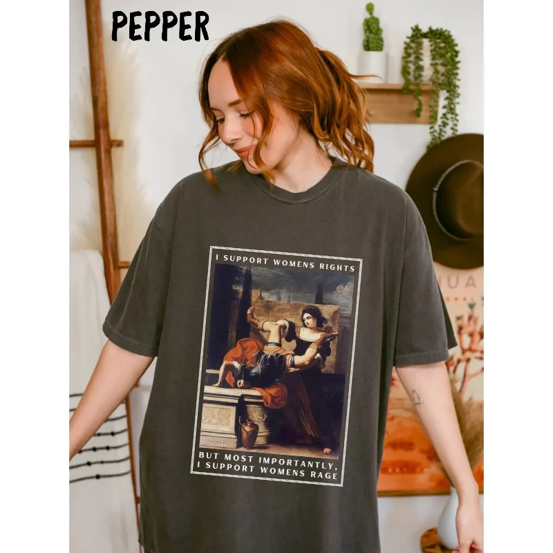 Womens Rights T-Shirt, Womens Rage, Unhinged Feminist T-Shirt, Timoclea Killing Her Rapist, Raging Feminist Tee, Misandrist Tee