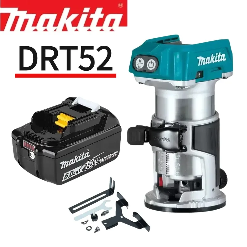 

Makita DRT52 Cordless Woodworking Trimmer 18V Lithium-ion Battery Carving Machine with 6.35mm Barrel Makita 18v Battery