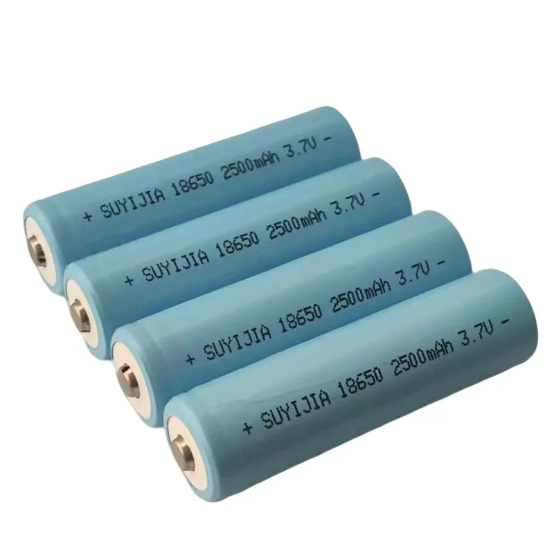 

Factory direct sale 2500mAh large capacity battery 18650 lithium ion 3.7V free charger + free shipping, suitable for flashlights