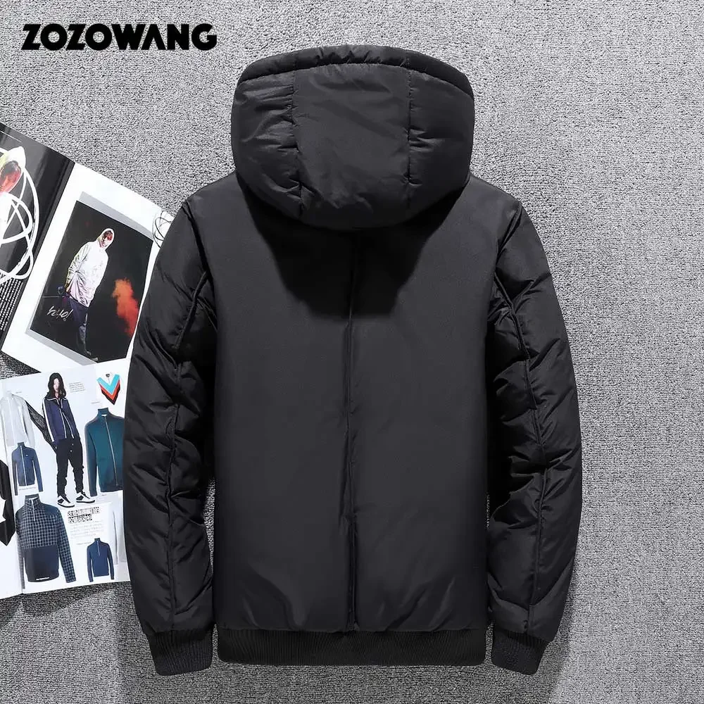 ZOZOWANG-Parka décontractée en duvet de canard blanc pour homme, manteau à capuche en plumes d\'oie, vestes optiques chaudes et imperméables, hiver