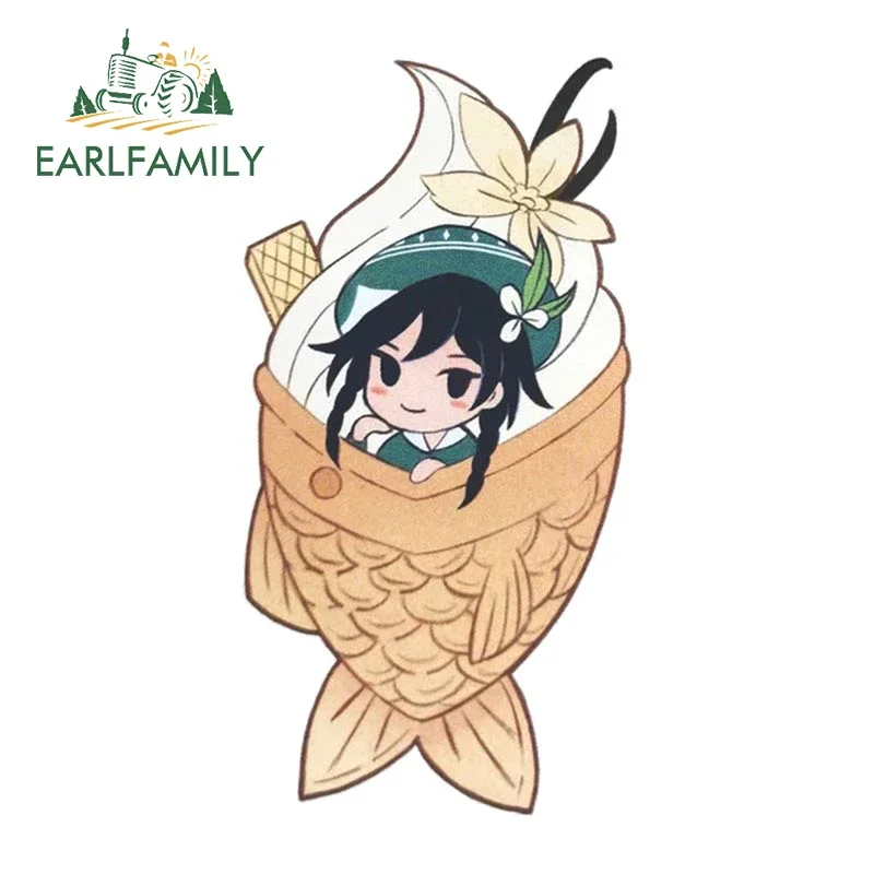 

EARLFAMILY 13cm x 6.7cm for Genshin Impact Car Stickers Fashionable Simple Decals Occlusion Scratch Laptop Trunk Decor Car Label