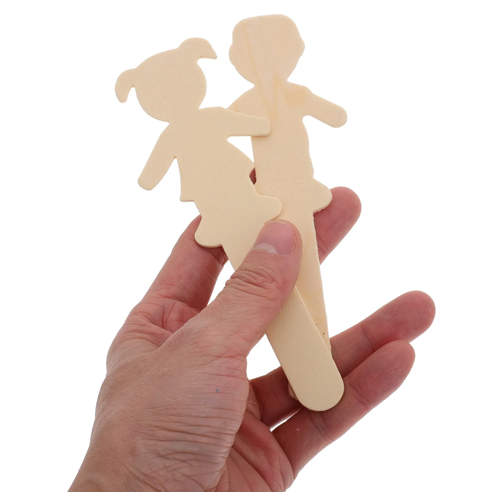 

40Pcs People Shape Wood Cutouts Boy Girl Unfinished Blank Wood Slices for School Projects Kids DIY Art Crafts Ornaments