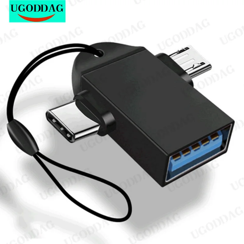 For Android Type-C 2-in-1 OTG Adapter Otg Type C Cable For Xiaomi Tablet Hard Disk Drive Flash Disk USB Mouse Converters