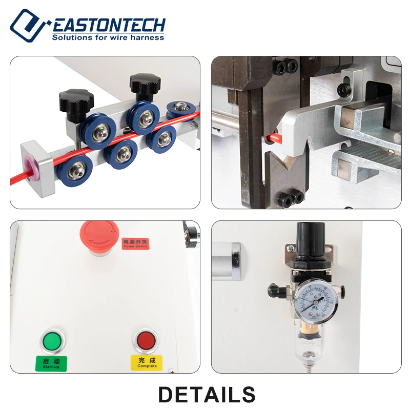 آلة تجريد وثني قطع الأسلاك الكهربائية الأوتوماتيكية EW-08D 2D 35mm2 آلة ثني الكابلات