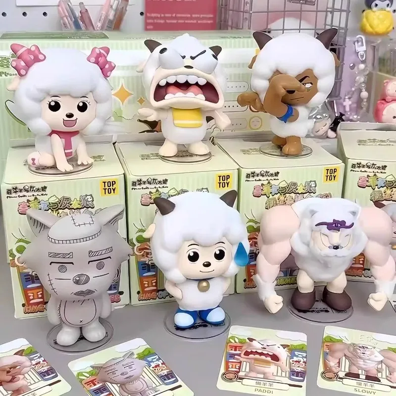 

Toptoy приятная коза и большой волк мем King Expression серии слепая коробка ленивая коза забавная коллекционная фигурка подарок