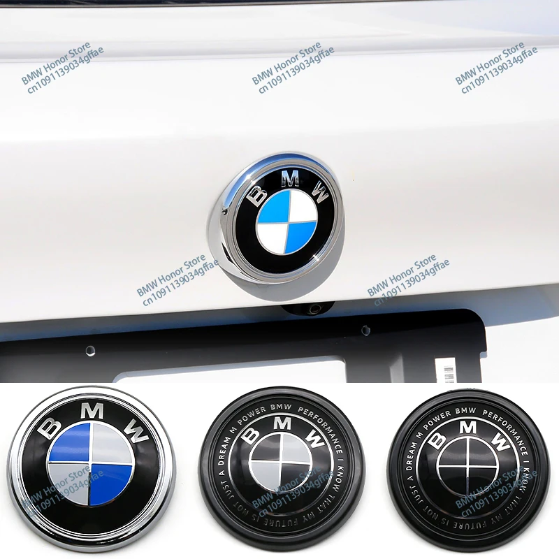 3D ABS Chrome Black Rear Trunk Emblem Badge With Base For BMW Blue and White Logo X6 E71 F16 X3 F25 X5 E70 F15 X4 F26