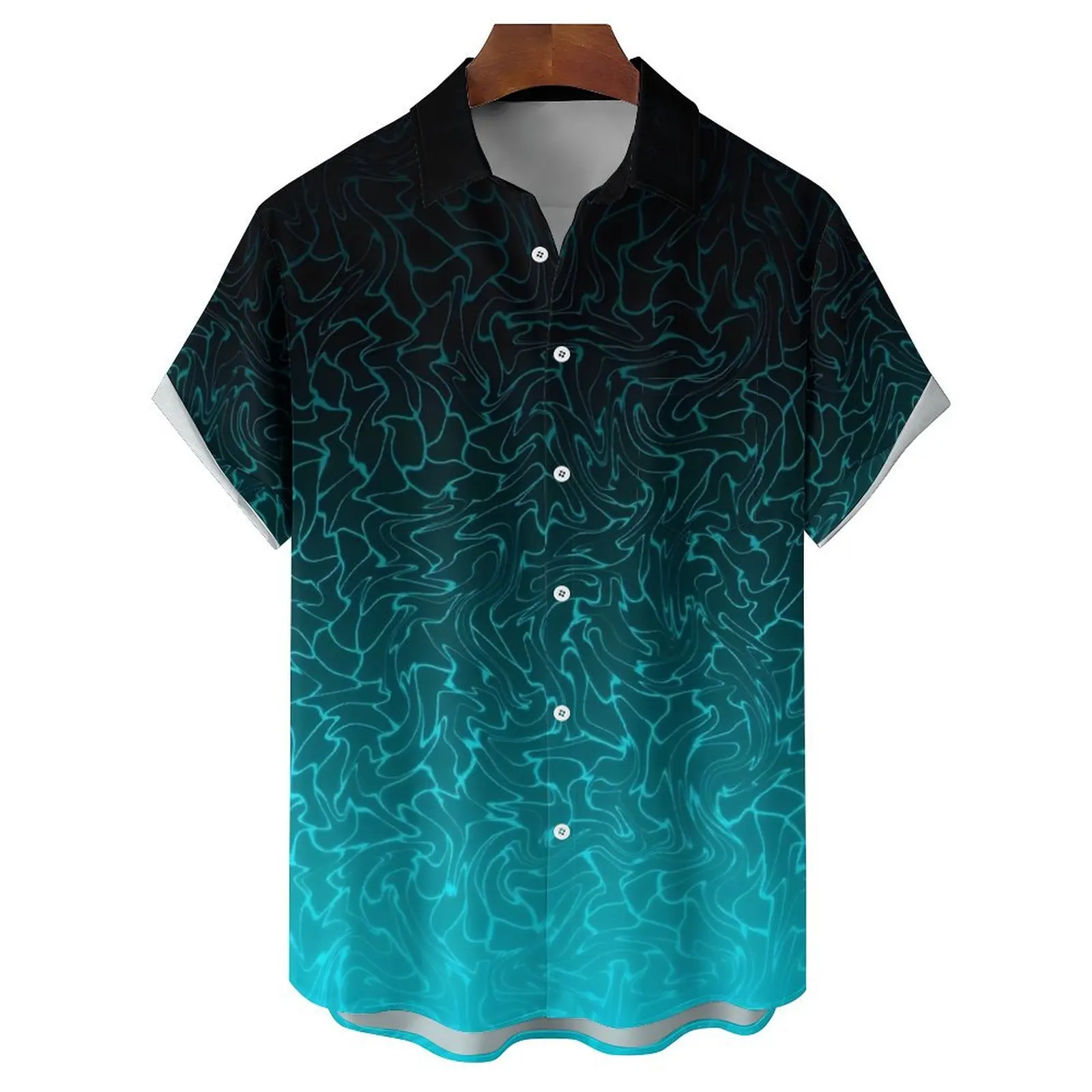 Summer Men\'s Hawaiian Shirts 3D Printed Formal Shirt Short Sleeves Casual Lapel Beach Tops Style Tops Top Imported-clothing